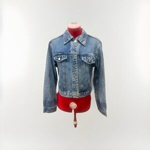 Vintage ANG Jeans Denim Jacket Cropped Light Wash Jean Jacket